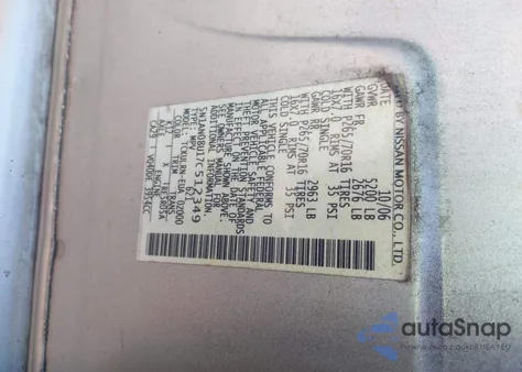 2007 Nissan Xterra S z USA, uszkodzony, nr VIN 5N1AN08U17C512349